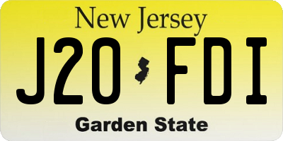 NJ license plate J20FDI