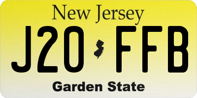 NJ license plate J20FFB