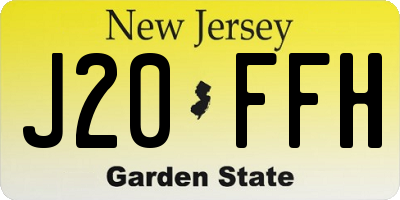 NJ license plate J20FFH