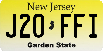 NJ license plate J20FFI