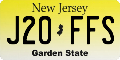NJ license plate J20FFS