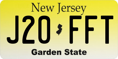NJ license plate J20FFT