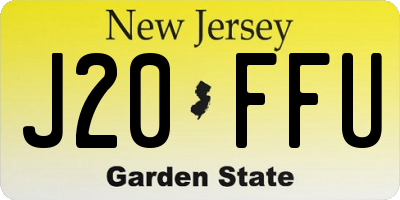 NJ license plate J20FFU