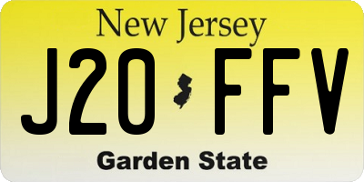 NJ license plate J20FFV