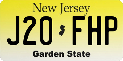NJ license plate J20FHP