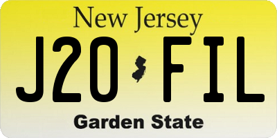 NJ license plate J20FIL