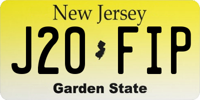 NJ license plate J20FIP