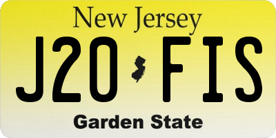 NJ license plate J20FIS
