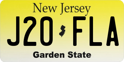 NJ license plate J20FLA