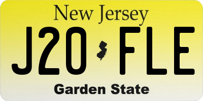 NJ license plate J20FLE