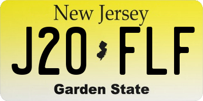 NJ license plate J20FLF