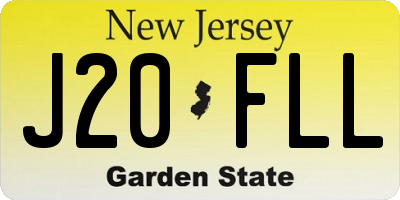 NJ license plate J20FLL