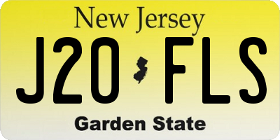 NJ license plate J20FLS