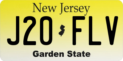NJ license plate J20FLV