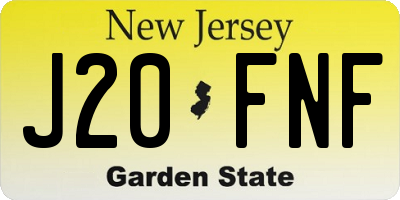 NJ license plate J20FNF