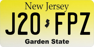 NJ license plate J20FPZ