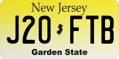 NJ license plate J20FTB
