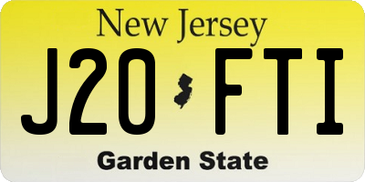 NJ license plate J20FTI
