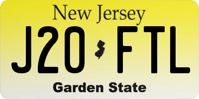NJ license plate J20FTL