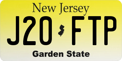 NJ license plate J20FTP
