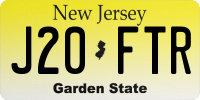 NJ license plate J20FTR