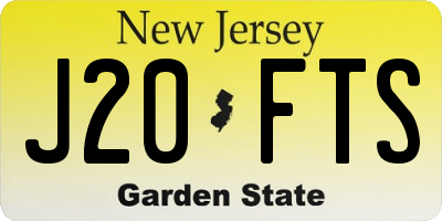 NJ license plate J20FTS