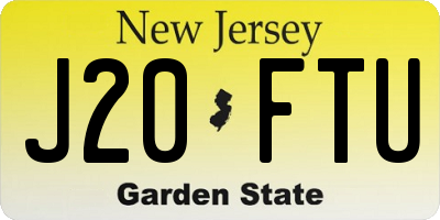 NJ license plate J20FTU