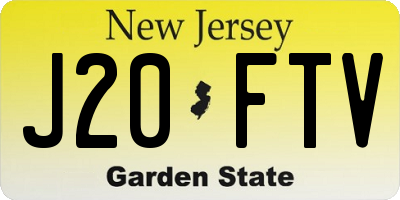NJ license plate J20FTV