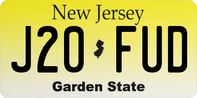 NJ license plate J20FUD