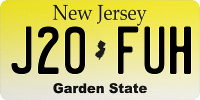 NJ license plate J20FUH
