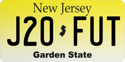 NJ license plate J20FUT