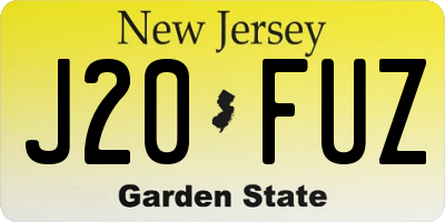 NJ license plate J20FUZ