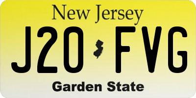 NJ license plate J20FVG