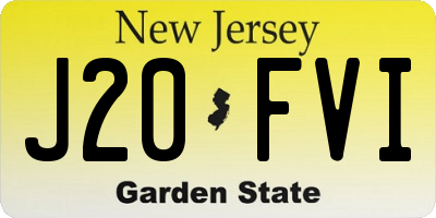 NJ license plate J20FVI