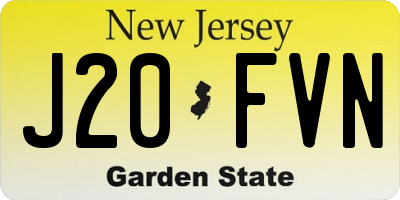 NJ license plate J20FVN