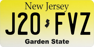 NJ license plate J20FVZ