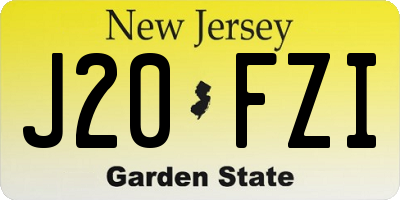 NJ license plate J20FZI
