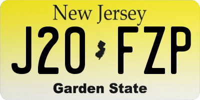 NJ license plate J20FZP