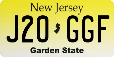 NJ license plate J20GGF