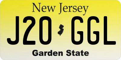NJ license plate J20GGL