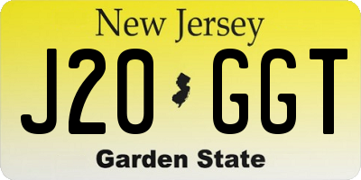 NJ license plate J20GGT
