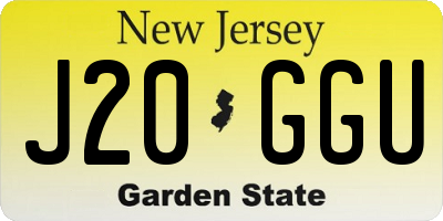 NJ license plate J20GGU