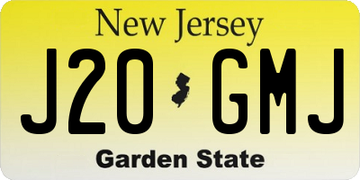 NJ license plate J20GMJ