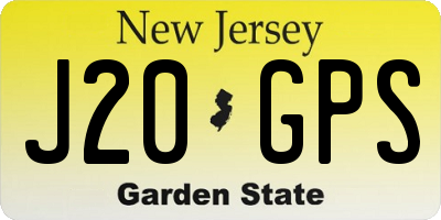 NJ license plate J20GPS