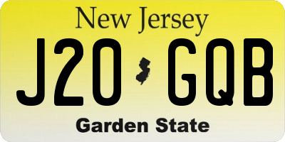 NJ license plate J20GQB