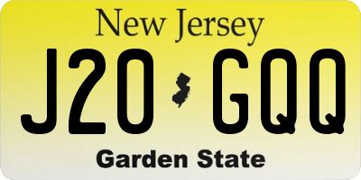 NJ license plate J20GQQ