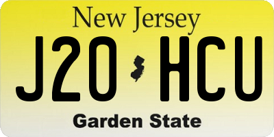 NJ license plate J20HCU