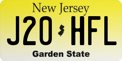 NJ license plate J20HFL