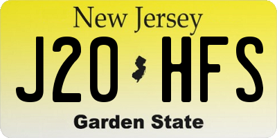 NJ license plate J20HFS