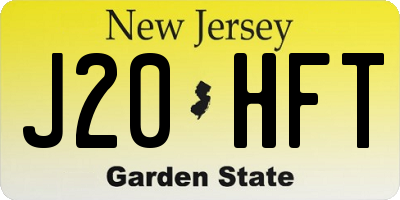 NJ license plate J20HFT